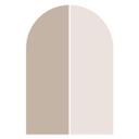Wallsticker set of 2 half arches - taupe and beige