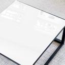 Plateau de table en verre - Uni blanc - Carré