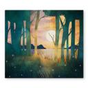 Dækplade til komfur Skovens magi ved solnedgang - SpaceFrog Designs