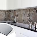 Revêtement pour cuisine - Alu-Dibond - Mur méditerranéen - Argenté