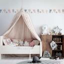 Børnetapet, non-woven tapet Kids Walls hvid, blå, pink