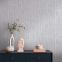 Papel pintado efecto lino Gris suave - papel pintado no tejido para un ambiente elegante