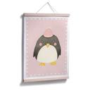 Póster Loske - Pingüino - rosa