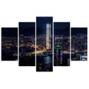 Lærredstryk 5 stykker, Skyline City Skyskraber