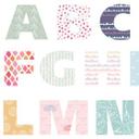 Wallsticker - Alfabet, mønstermix