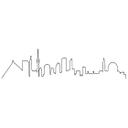 Muursticker Hamburg Skyline