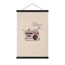 Retro radio blomster Tekstil plakat - Frida Floral Studio