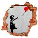 3D - Wallsticker Banksy - Girl with the red balloon
