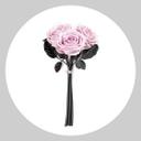 Sticker mural Kubistika - Roses sauvages - Rond
