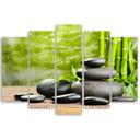 5 stykke lærredstryk, Zen Spa bambussten
