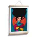 Póster mujer delante de luna roja - Hülya