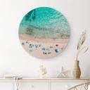Tableau sur alu-Dibond rond Sisi & Seb - Sur la plage