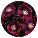 Vinilo decorativo Esplendor de flores en tonos morados - Ilustración de anís - Redondo