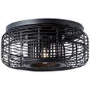 Deckenleuchte Elma, schwarz, 45 x 19,5 cm, Bambus Innenleuchte
