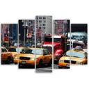5 stykke lærredstryk, Taxi Times Square New York