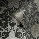 tapet med ornamenter i grå og bronze non-woven tapet A.S. Creation i barokstil