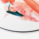 Tableau sur alu-Dibond rond Goed Blauw - Pink Flamingo