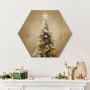 Sekskantet træ Treechild - Golden Christmas Tree