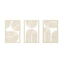 3D paneles de pared de madera arco iris - geométrica (3 piezas) - álamo