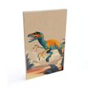 Træplakat Velociraptor - Braun