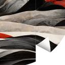 Tapet cirkel Treechild - Red Mountains in Japan - vliesetapet/selvklæbende non-woven tapet
