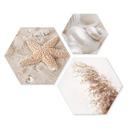 Hexagon Dibond Beach Moments-sæt (3 dele)