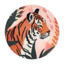 Póster Tigre en la jungla rosa - Treechild - Redondo