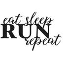 Wallsticker - Eat sleep run repeat - einfarbig