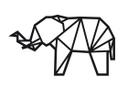 Sticker mural éléphant origami