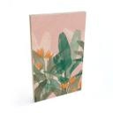Cuadro de madera ilustración botánica en verde y rosa - Goed Blauw