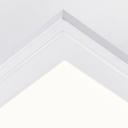 Deckenleuchte Gloria, silber, 39,5 x 39,5 cm, LED Panel, dimmbar