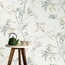 stribet tapet, tapet med bambusmønster, Erismann Martinique beige non-woven tapet