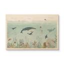 Cuadro de madera aventura submarina con animales marinos - Azul - Oliver Robins