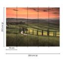 non-woven tapet Designwalls i grøn og orange Toscana Toscana landskab