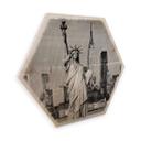 Hexagon Hout berkenfineer - Statue of Liberty