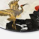 Tableau sur alu-Dibond rond SpaceFrog Designs - Grues dorées