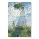Glasbillede - Monet - Kvinde med parasol - Madame Monet og hendes søn