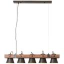 Pendelleuchte Maria, braun, 115 x 95 cm, Holz Pendellampe, dimmbar