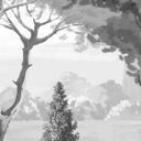 Fototapete Idyllische Pflanzenlandschaft - Ms Tiff - 192x192 cm