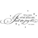 Wallsticker - Who cares what you are...