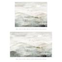 Fotobehang met bergsilhouet - Mistig berglandschap aquarel - Ms Tiff