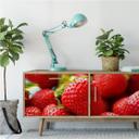 Affiche adhésive Fraises du jardin - panorama