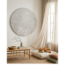 Wanddecoratie planten in wit in modern design - Ms Tiff - Alu-Dibond rond