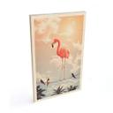Løst billede af træ - Flamingo og venner