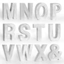 Lettres décoratives en béton - Lettres de l'alphabet (unitaire)