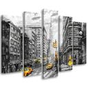 5 stykke lærredstryk, gader i New York City