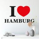 Wallsticker - I love Hamburg
