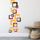 Wallsticker - Retro Firkanter Orange