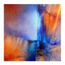 Póster de tela Contraste de hielo y brasas | Arte abstracto - Schmucker - Cuadrado