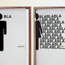 Wallsticker - WC - Bla-Bla-Bla - 80x76 cm